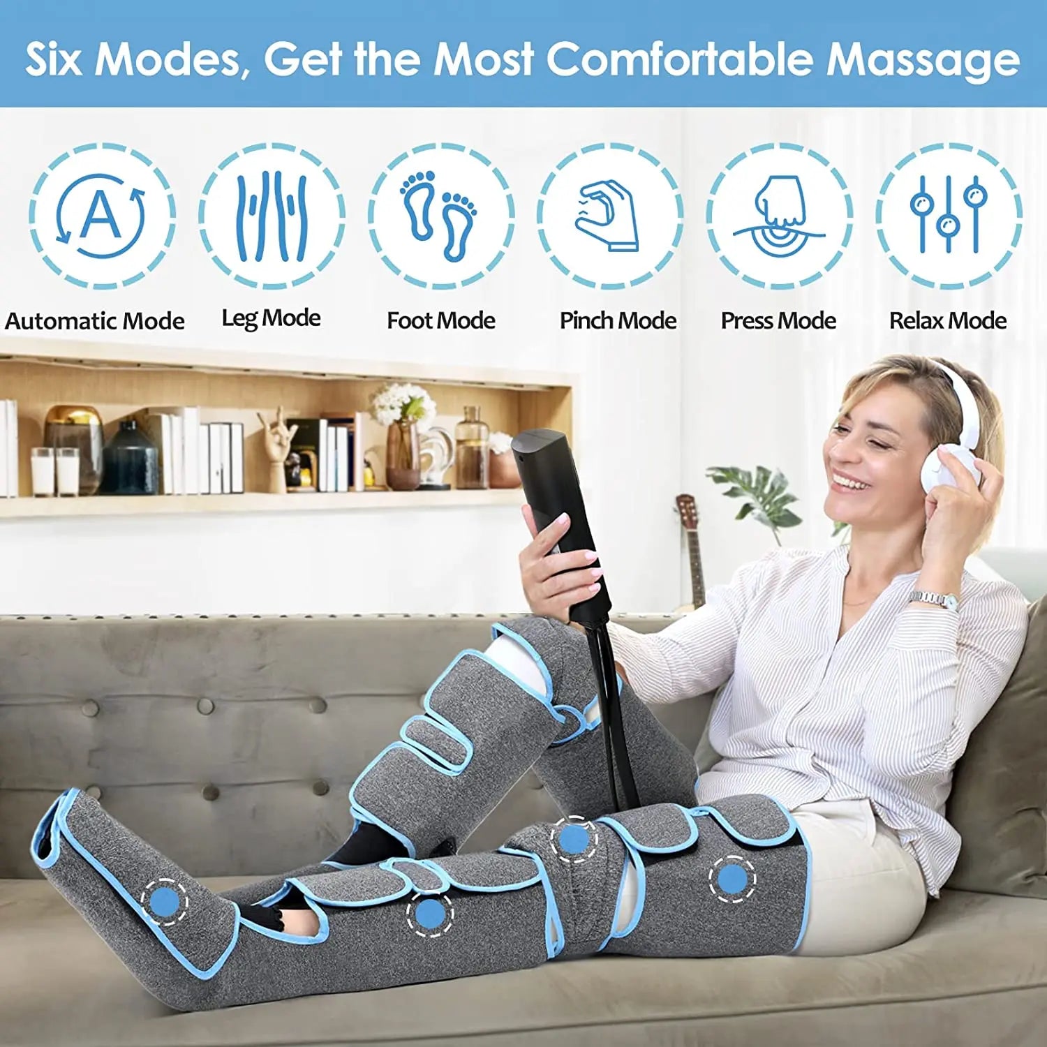 360° Leg Massager with Air Pressure Therapy for Enhanced Circulation and Muscle Relaxation