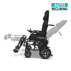 ComfyGo X-9 Remote Controlled Electric Wheelchair, Automatic Reclining Backrest & Lifting Leg Rests ComfyGO