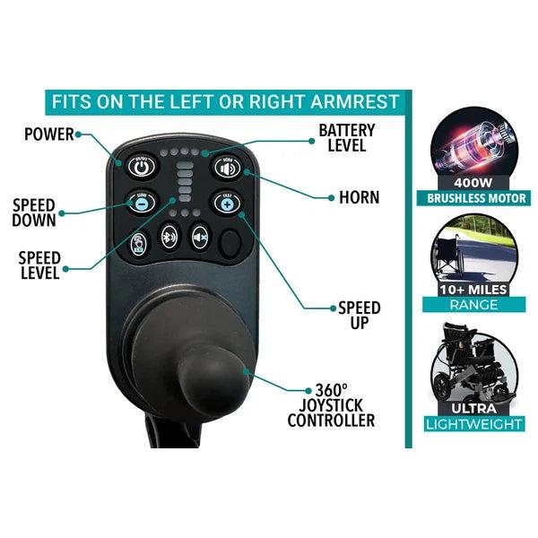 ComfyGO X-Lite Ultra Lightweight Foldable Electric Wheelchair For Travel ComfyGO