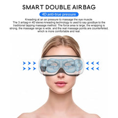 Eye Massager 6D Smart Airbag Vibration Bluetooth Eye Care Instrument Hot Compress Bluetooth Eye Massage Glasses Fatigue Pouch