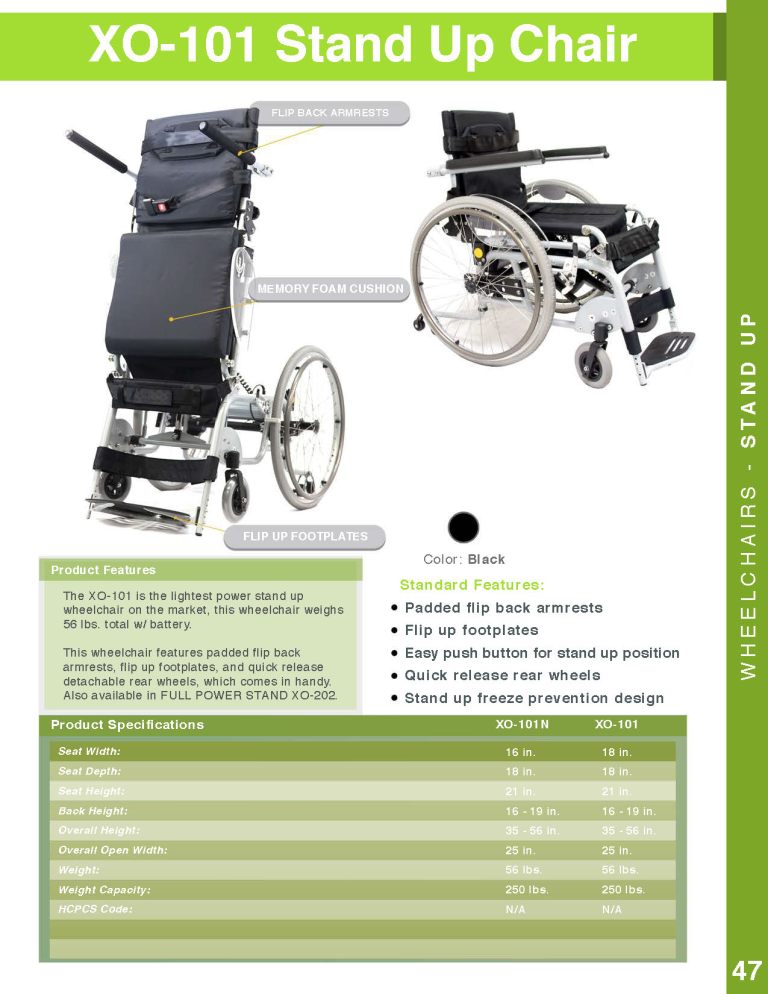 KARMAN XO-101 Manual Push-Power Assist Stand Wheelchair